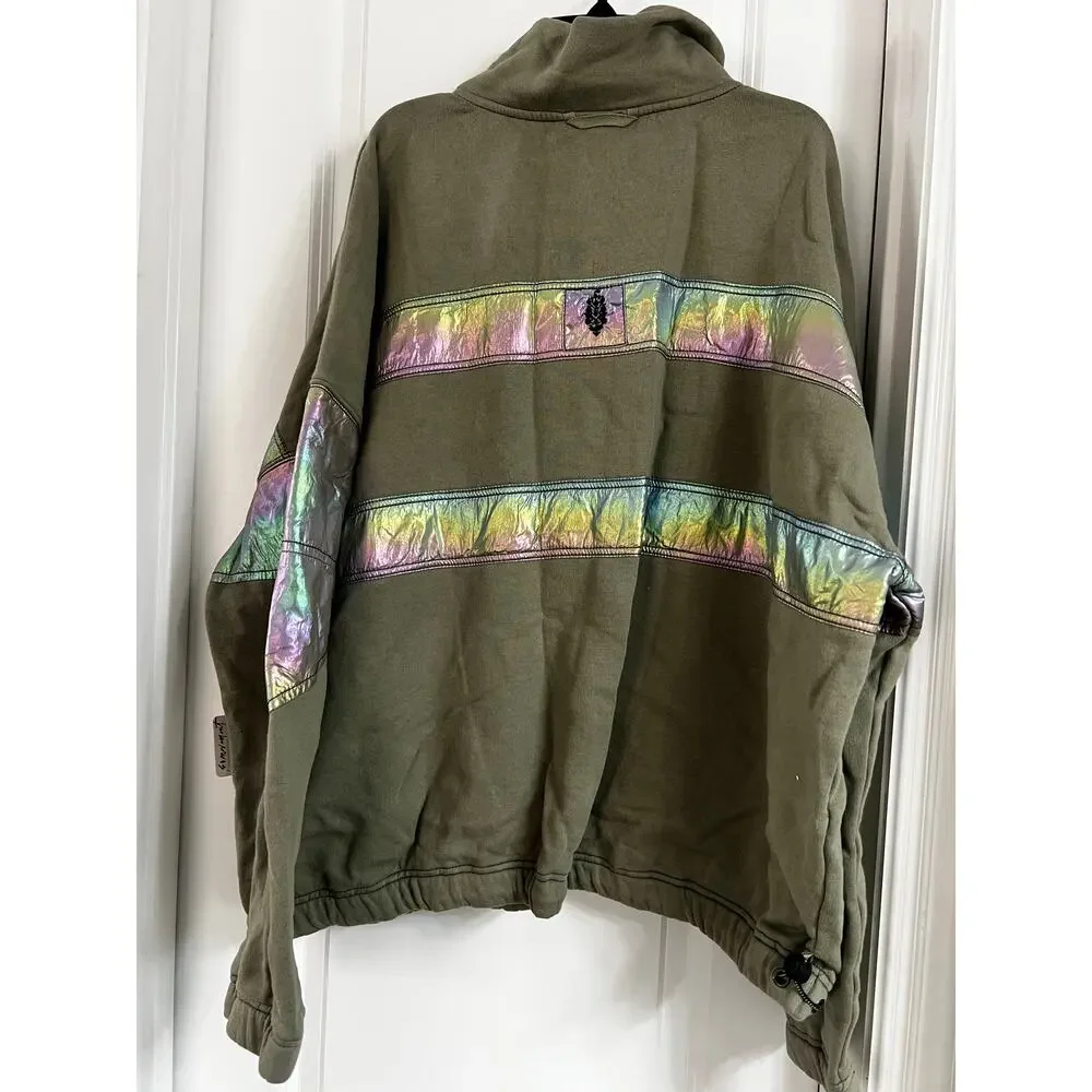 NWT Free People FP Movement Away We Go Half Zip Size M